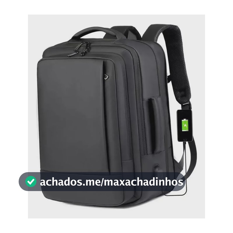 Mochila jiesipote-9242 À Prova D'água Reforçada Expansível Cor Preto