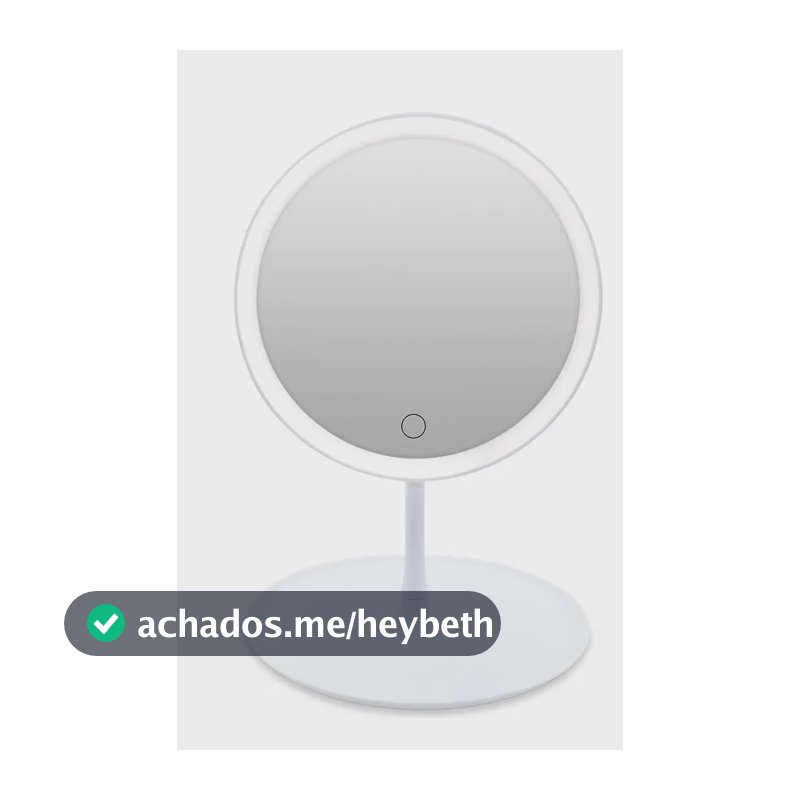 Espelho Maquiagem Led Ring Light Touch Makeup Mirror Branco