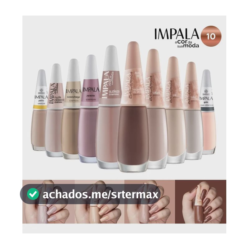 Kit 10 Esmaltes Impala Nude Cruelty-Free Secado Rápido