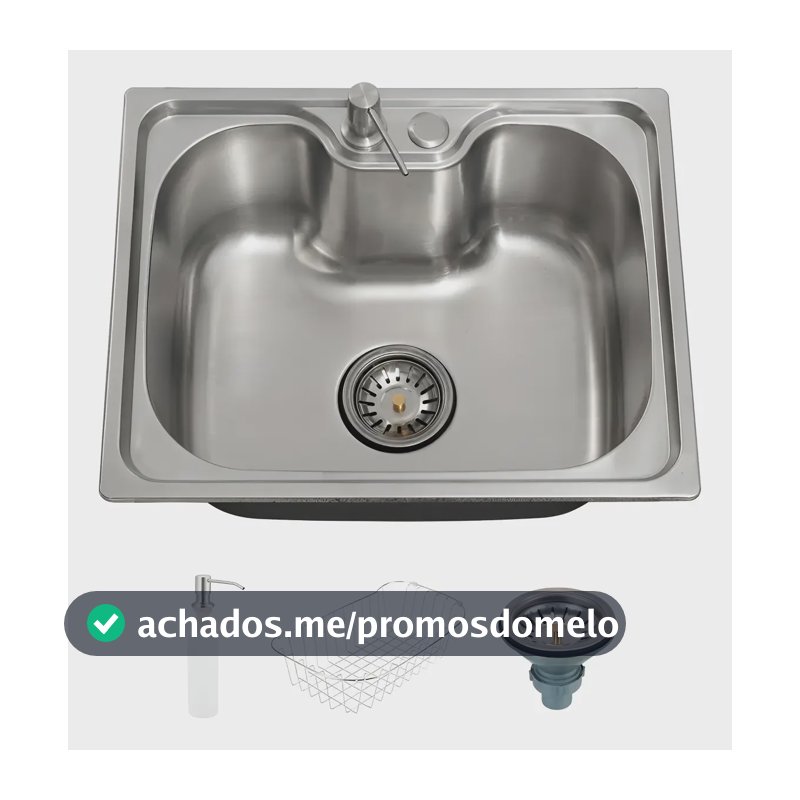 Cuba Gourmet para Cozinha Aço Inox 201 50x40cm Nawa Prata - Pingoo.casa