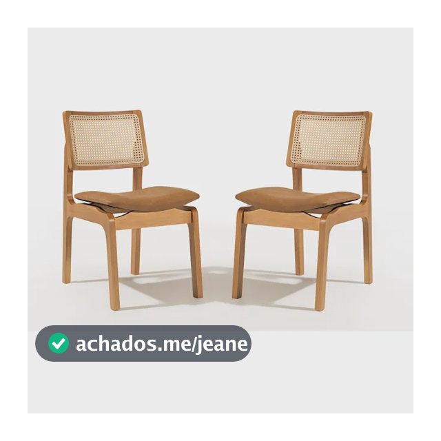 Cadeira De Jantar Estofada Madeira Maciça Com 2 Unidades