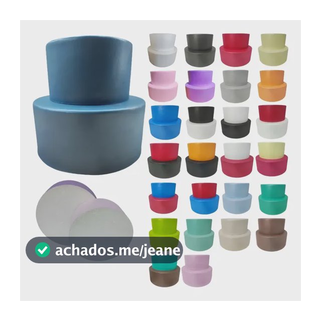 Bolo Fake Mini Table Maciço Pronto Para Decorar 2 Bases