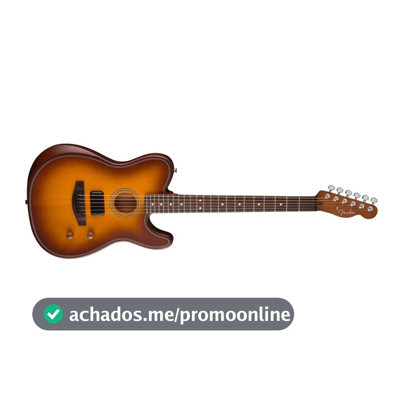 Violão Fender Standard Acoustasonic® Telecaster® Honey Burst Sunburst Destro Pau-rosa