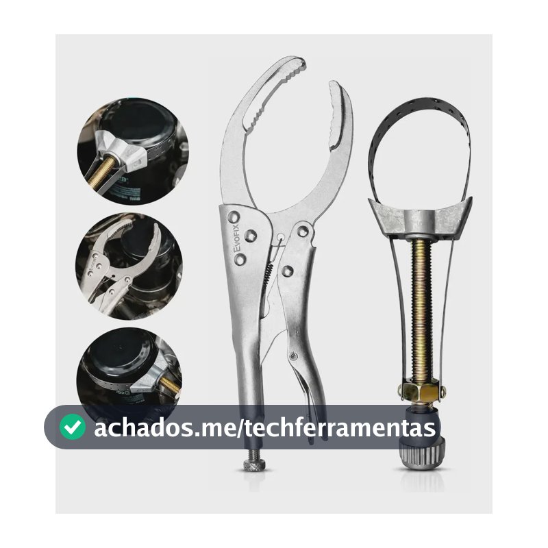 Kit Chave Saca Filtro Regulável 120mm E Alicate De Pressão