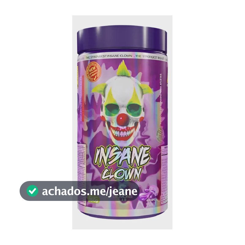 Suplemento em pó Demons Lab Beta alanina Pré Treino Insane Clown 350g Demons sabor Uva x 350g