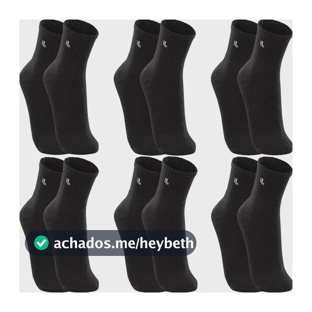 Kit 6 Pares Meias Lupo Cano Médio Esportivas Academia