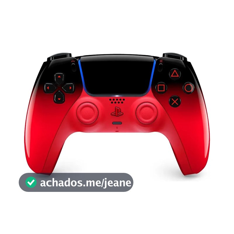 Controle Sem Fio Sony DualSense Hyperpop para PS5, Vermelho Techno Red