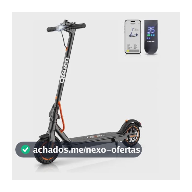 Patinete Eletrico Dobravel Bluetooth Autonomia 30km 500w Preto