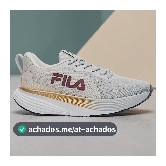 Tênis Feminino Fila Agile Corrida Esportivo Treino Conforto Bege/cinza Gelo/vinho 37