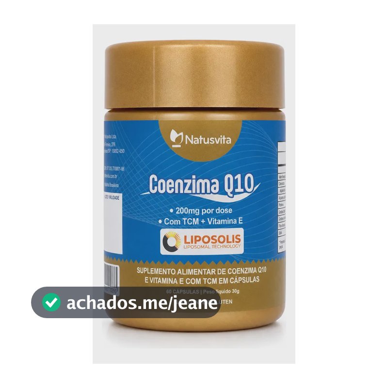 Coenzima Q10 200mg Lipossomal Alta Absorção Coq10 Cápsulas Moles Softgel com TCM + Vitamina E Suplemento Antioxidante Coração Mitocondrial Concentração Energia NT Vitaf