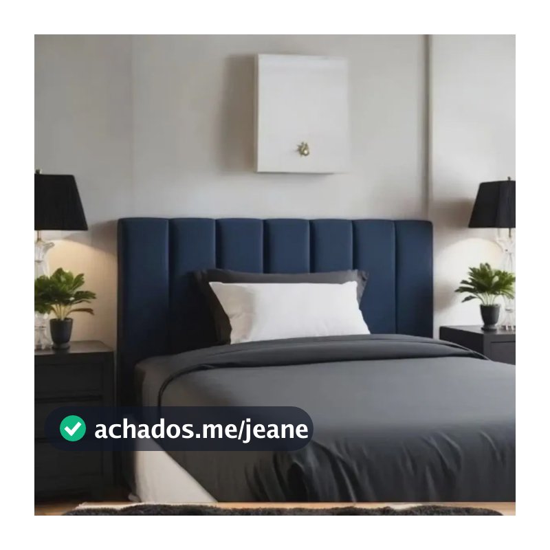 Cabeceira Para Cama Casal Box Estofada C/ 7un Varias Cores Azul