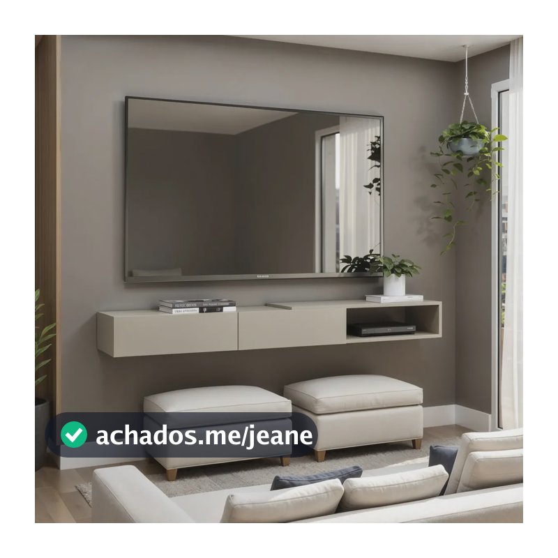 Rack Suspenso Para Tv Até 60 Polegadas 2 Portas Ravelo 160cm Off White