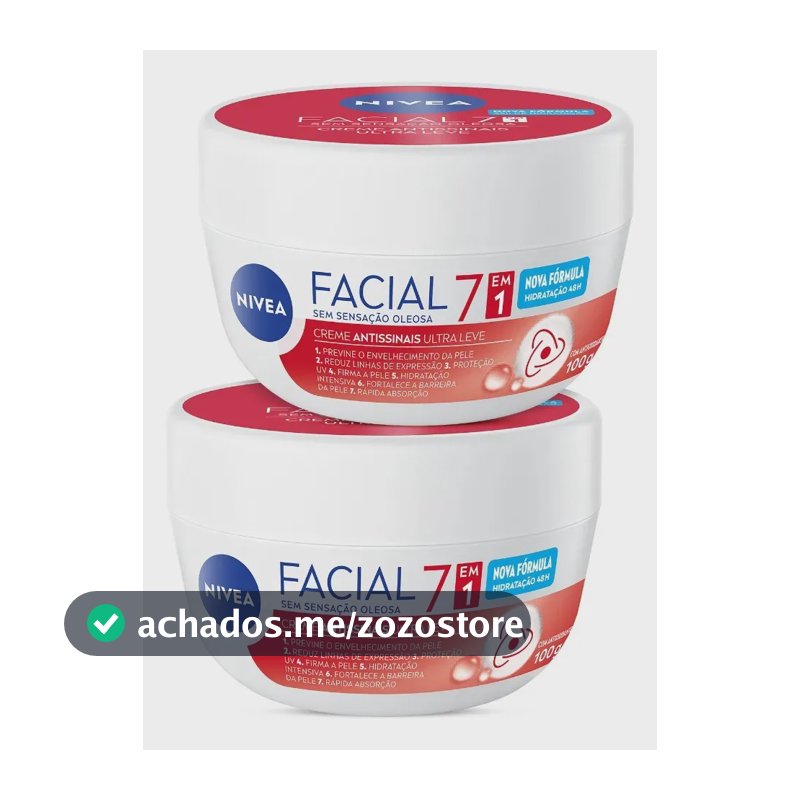 Kit Creme Facial Nivea Antissinais 7 Em 1 2 Unidades Todo Tipo De Pele Dia/noite