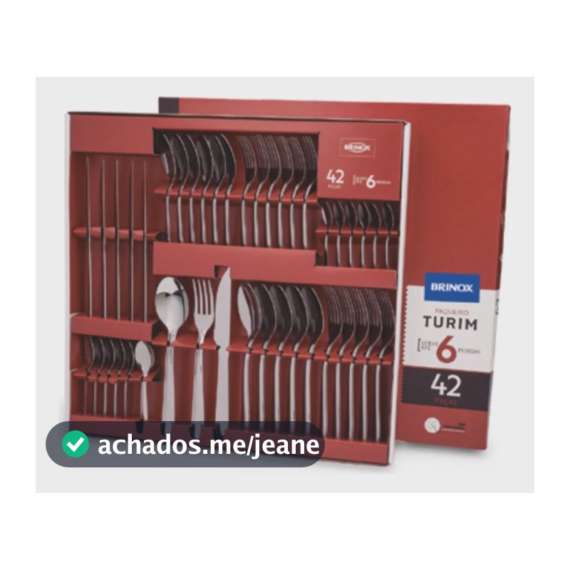 Faqueiro 42 Peças Aço Inox Inoxidável Brinox Prateado