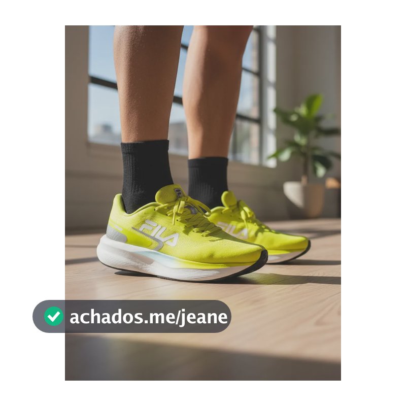 Tênis Fila Racer Fastpace Unissex Running Original Amarelo Liso 33 Br