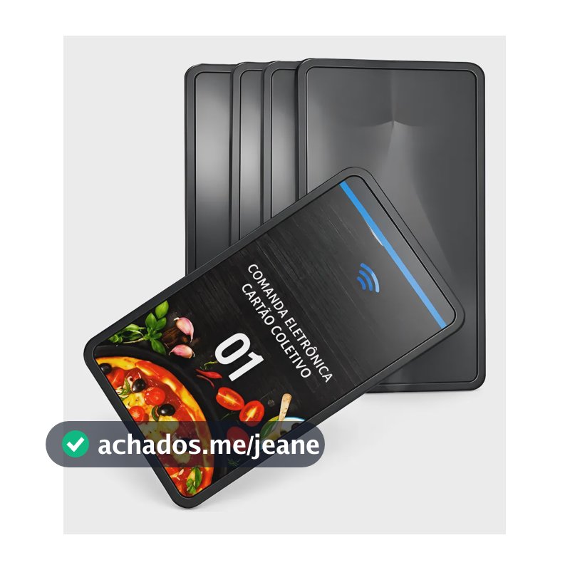 50 Base Pvc Comanda Eletrônica Para Restaurante 9x7cm
