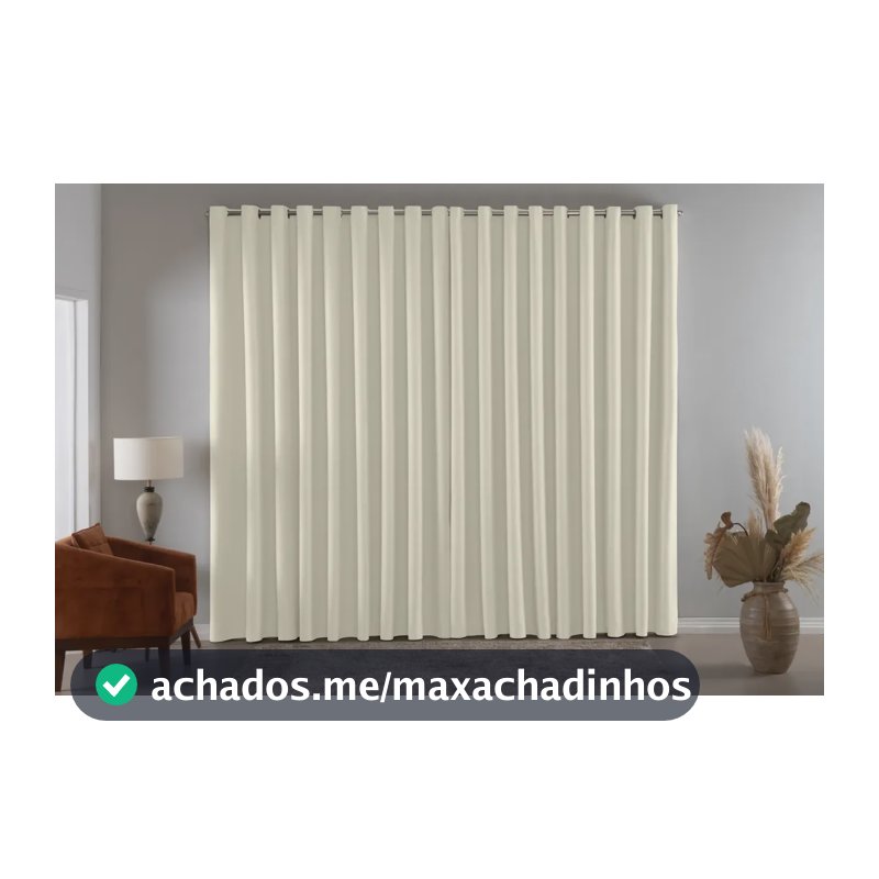 Cortina Blackout Em Tecido 3x2,80 100% Corta Luz Veda Calor