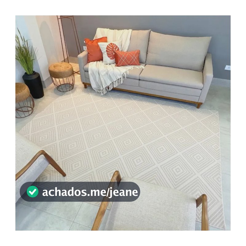 Tapete Grande Antialérgico 2x2,5 Sala Quarto Casa + Comprimento 2 m Cor linho premium Largura 2.5 m