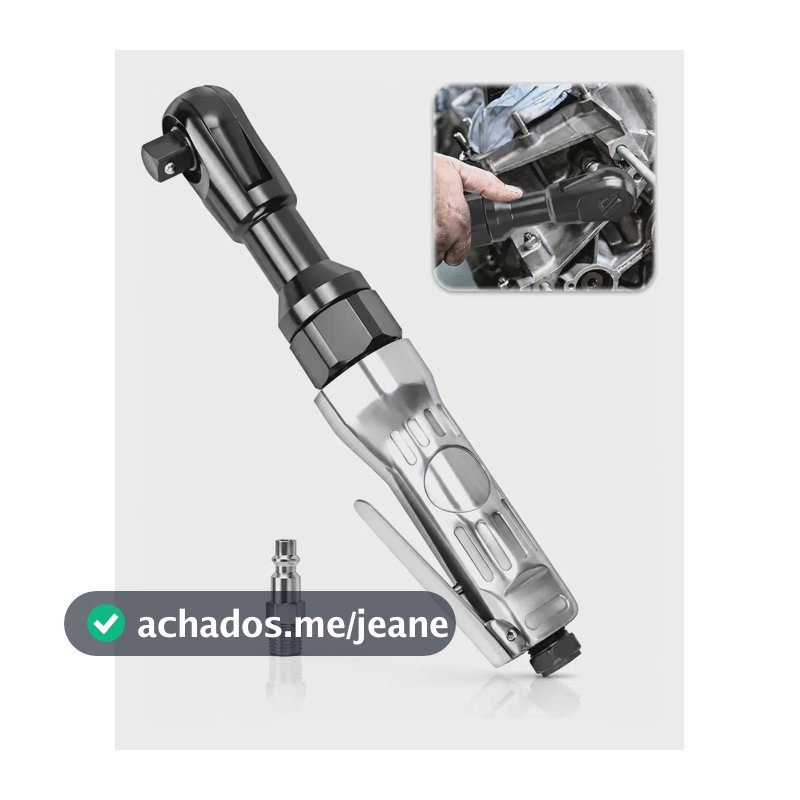 Chave Catraca Pneumática Reversível 1/2  Automotiva 260mm Prata