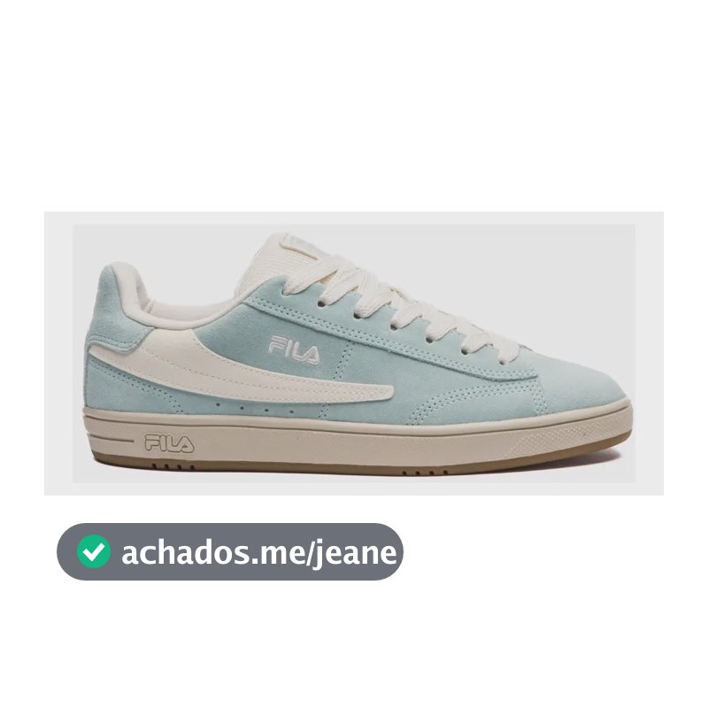 Tênis Feminino Court 90 Fila Verde Mar /bege Liso 36 Br