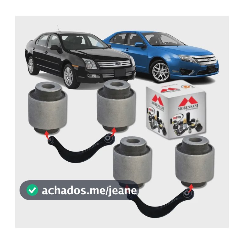 Kit 4 Buchas Braço Curvo Boomerang Traseira Fusion 2006/2012