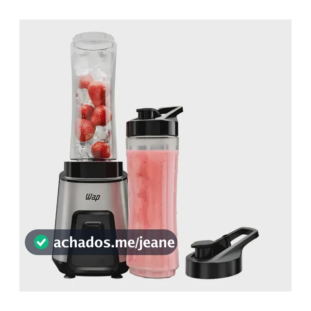 Liquidificador Portátil Wap Blender Go Wbg600 700ml Com 4 Lâminas Em Inox E Trava De Segurança