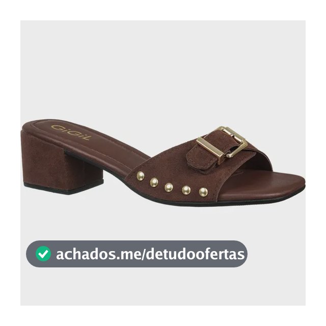 Tamanco Feminino Mule Fivela Tachas Salto Bloco Baixo Retrô
