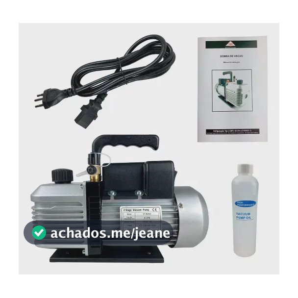 Bomba Vácuo Refrigeração Automotiva e Comercial 6cfm Duplo Estágio 1/2hp