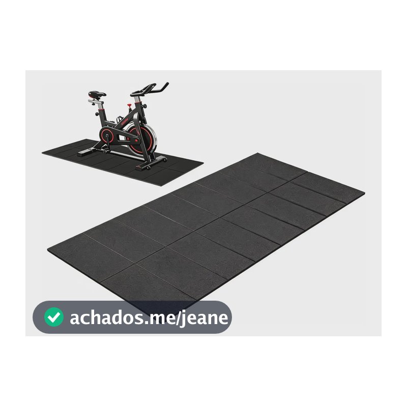Tapete P/ Bike, 8 Dobras, Antiderrapante Estabilidade Preto