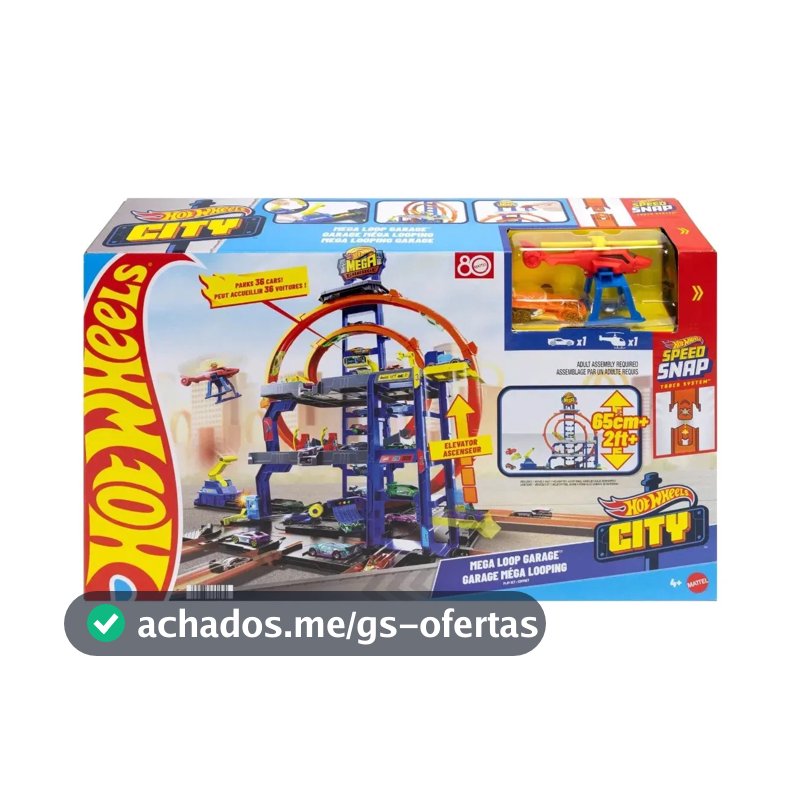Hot Wheels Pista CITY Mega Garagem - Mattel JBM74