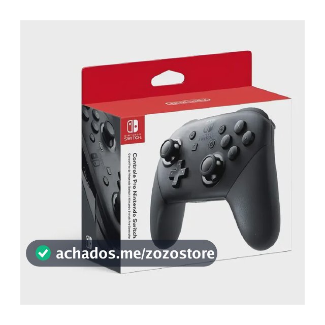 Controle Nintendo Switch Pro Preto Sem Fio Bluetooth Black