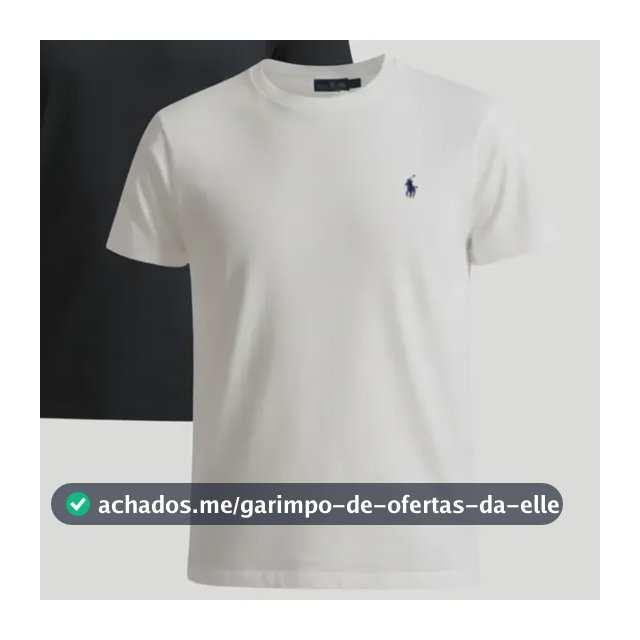 Kit Camisetas Ralph Lauren 2un Slim Fit Preta/branca