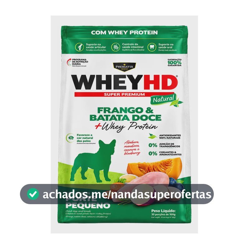 Racao Premiatta Whey Hd 31 P/ Cao Adul Raca Pq Sabor Mix 6kg