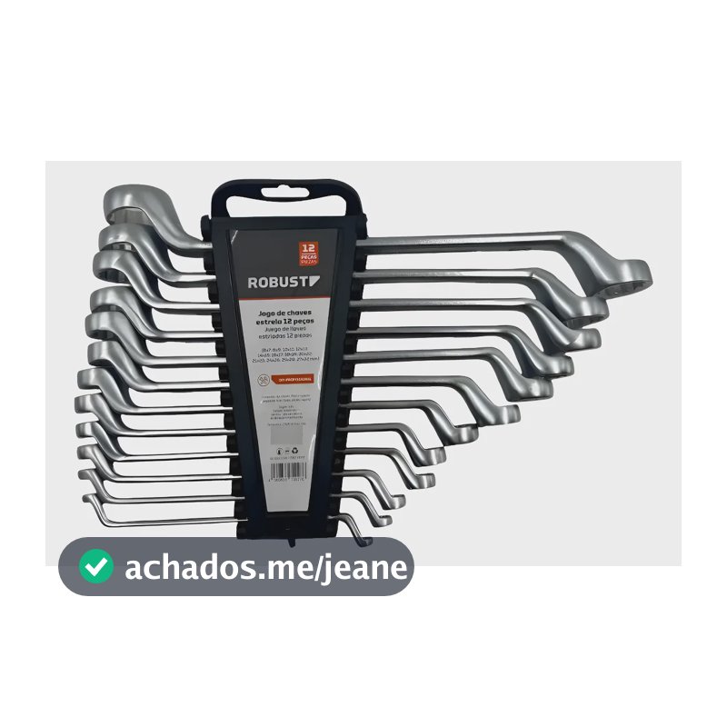 Jogo Chaves Estrela 6-32mm Kit 12 Peças Profissional Robust Cromado