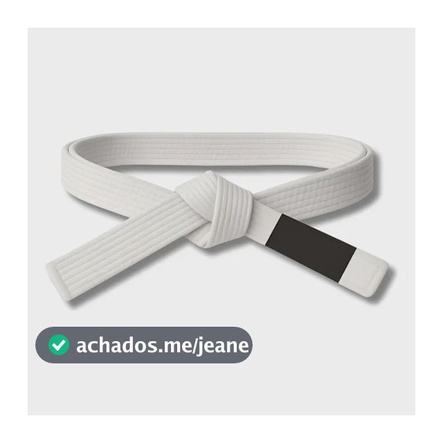 Faixa Branca Jiu Jitsu Kaki Tamanho Adulto
