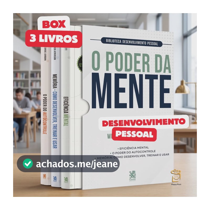 Kit 3 Livros: O Poder Da Mente Desenvolvimento Pessoal