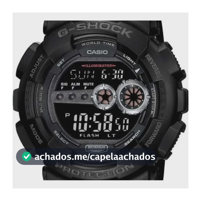 Relógio Casio G-shock Masculino Gd-100-1bdr Cor da correia Preto Cor do bisel Preto Cor do fundo Preto
