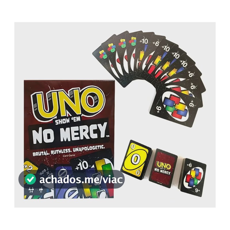 Jogo De Cartas Uno No Mercy Mattel