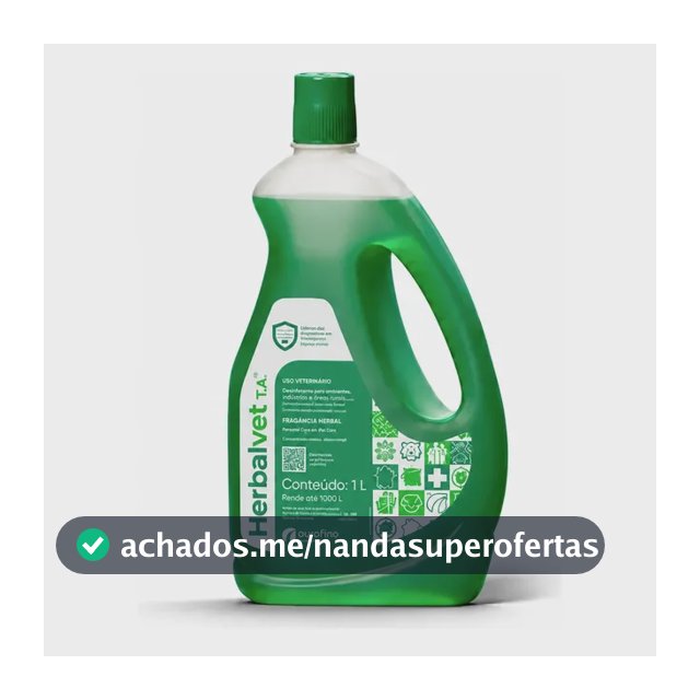 Herbalvet Desinfetante Ourofino 1litro Bactericida Viricida