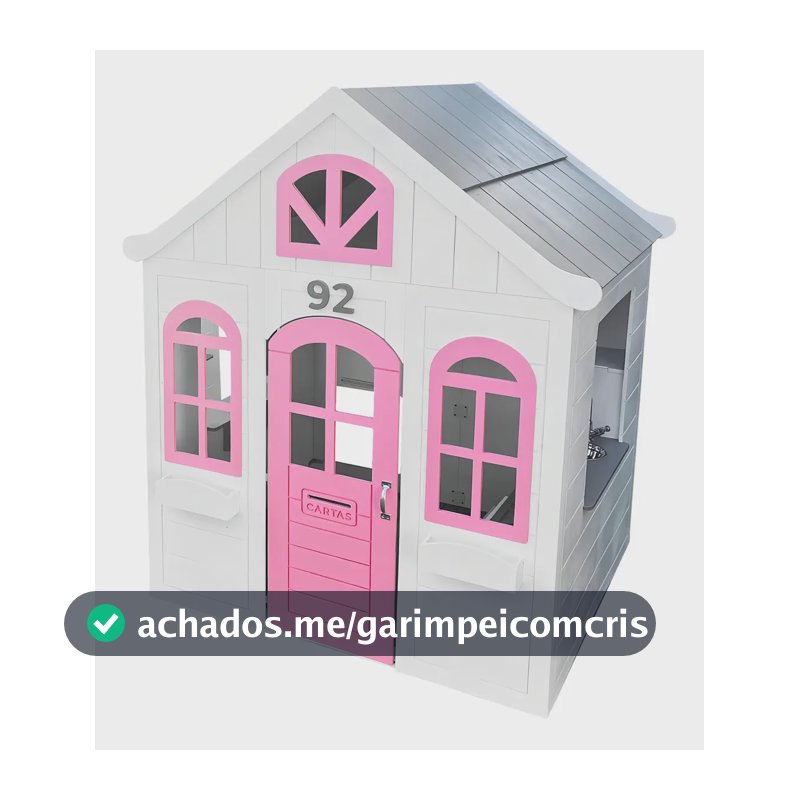 Casinha De Madeira Infantil Encanto Cor Rosa Lisa