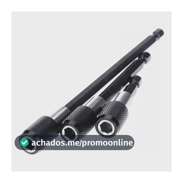 Kit Com 3 Extensores Alongadores Magnético Bit Parafusadeira