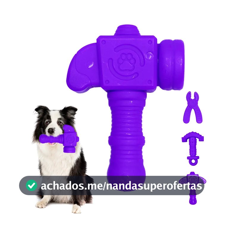 Brinquedo Mordedor Nylon Momovida Martelo Resistente Cães Limpeza Dental