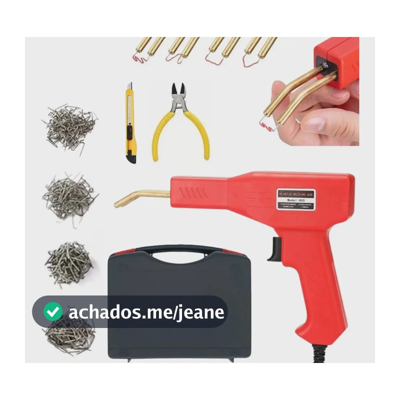 Soldador Plástico Solda Parachoque Farol 200 Grampos