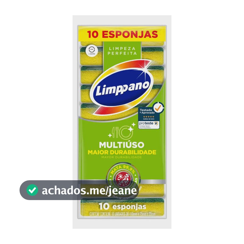 Kit 10 Esponjas Multiuso Limppano