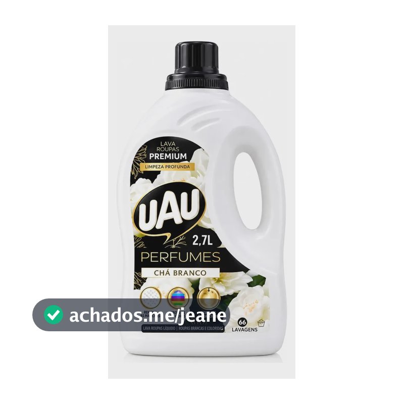 Lava Roupas Liquido 2,7L Chá Branco Uau