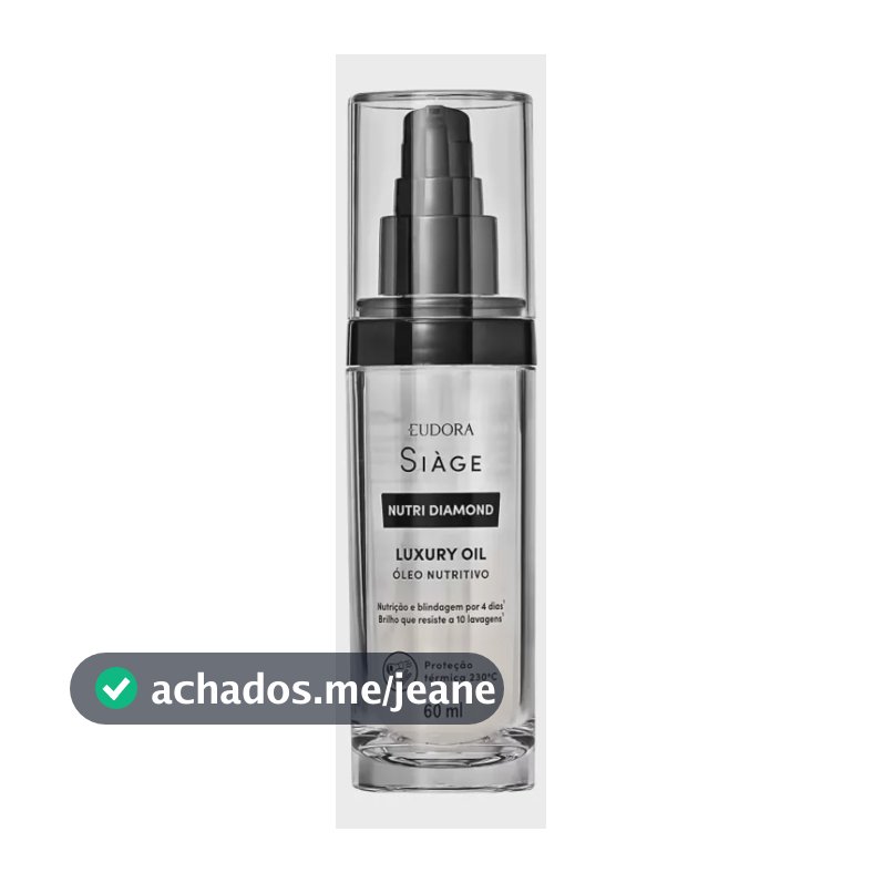 Óleo Capilar Siàge Eudora Nutri Diamond 60ml