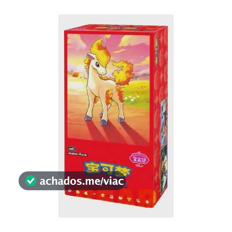 Pokémon Tcg: Gem Pack Vol 4 (72 Carta) Chinês Ponyta Pokemon Chinês