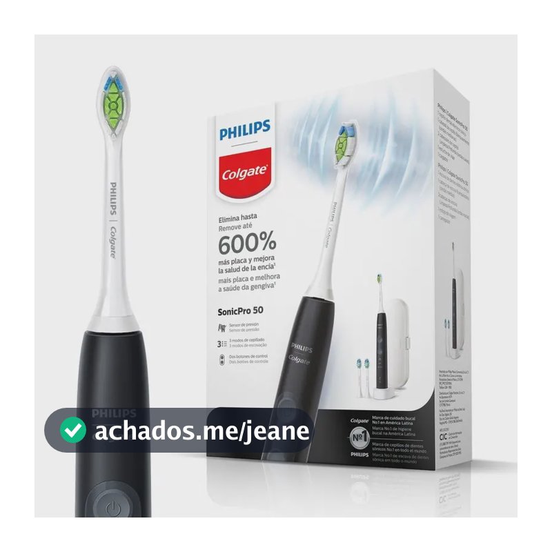 Escova De Dente Elétrica Sonicpro 50 Philips Colgate + 2 Refis