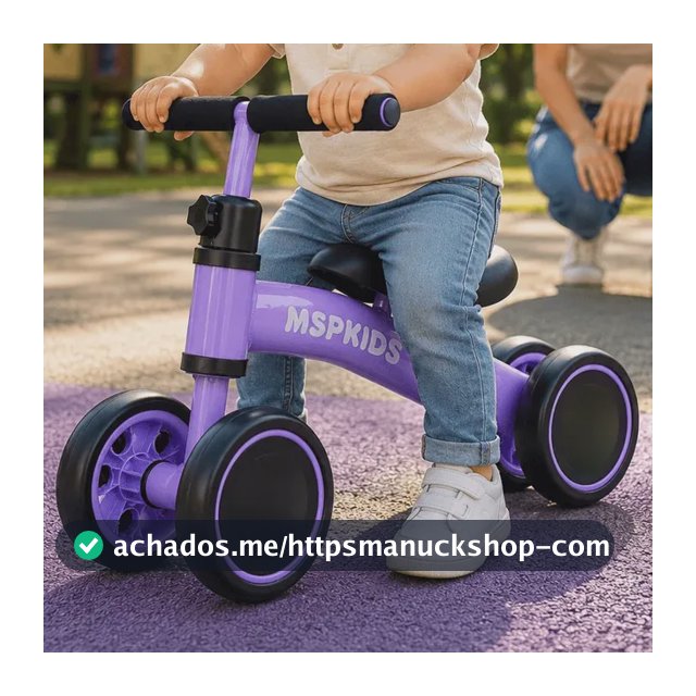 Bicileta Equilibrio Infantil Para Bebe Sem Pedal 4 Rodas