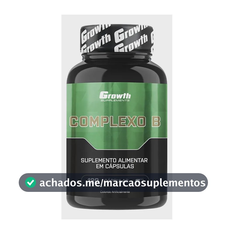 Vitamina Complexo B 120 Cápsulas Growth Supplements